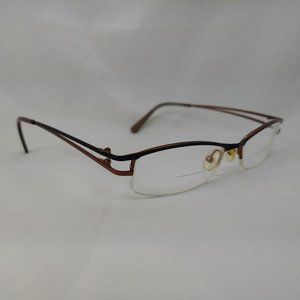 OTEGO OPTICA Eyeglass Frames LOLA Matte Black Copper Half Rim Metal Fantasia